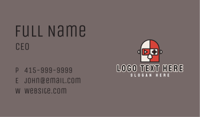 Streamer Gamer Robot Business Card Image Preview