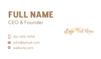 Feminine Brush Wordmark Business Card Preview