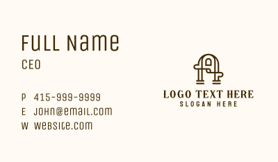 Letter A Building Contractor Business Card Image Preview
