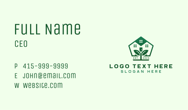 House Backyard Landscaping Business Card Design Image Preview