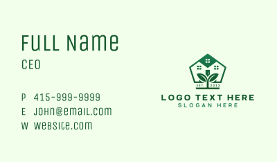 House Backyard Landscaping Business Card Image Preview