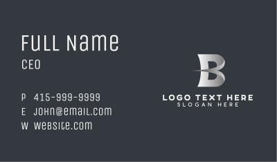 Multimedia Fold Letter B Business Card Image Preview