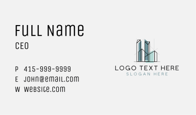 Skyscraper Building Architectural Business Card Image Preview
