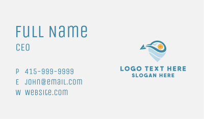 Travel Plane Tourism Business Card Image Preview