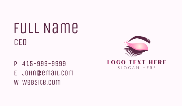 Eye Glam Makeup Business Card Design Image Preview