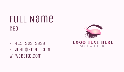 Eye Glam Makeup Business Card Image Preview