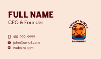 Sunset Palm Island Business Card Image Preview