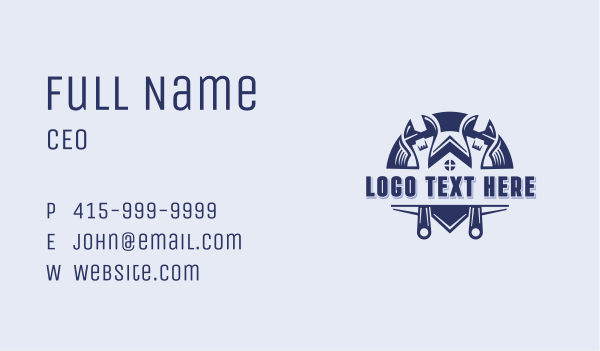 Wrench Handyman Carpentry Business Card Design Image Preview