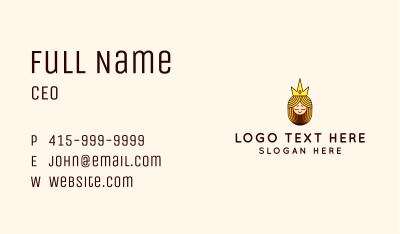 Medieval Queen Mascot Business Card Image Preview