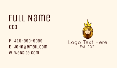 Medieval Queen Mascot Business Card Image Preview
