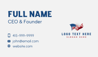 America Flag Veteran Business Card Preview