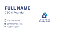 Blue Droplet Letter A Business Card Image Preview