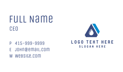 Blue Droplet Letter A Business Card Image Preview