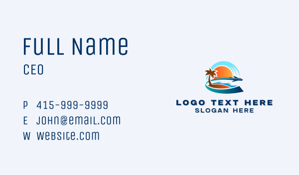 Airplane Travel Agency Business Card Design Image Preview