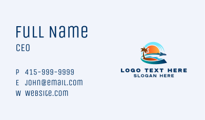 Airplane Travel Agency Business Card Image Preview