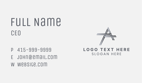 Stripe Letter A Business Card Design Image Preview