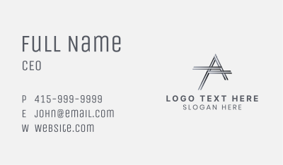 Stripe Letter A Business Card Image Preview