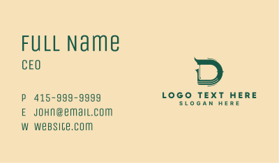 Elegant Boutique Letter D Business Card Image Preview