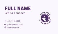 Flower Lady Hairstyle Business Card Image Preview