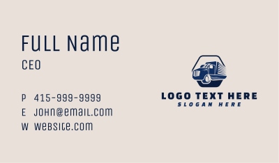 Automotive Cargo Truck Business Card Image Preview