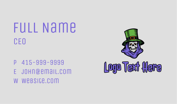 Halloween St. Patrick  Business Card Design Image Preview
