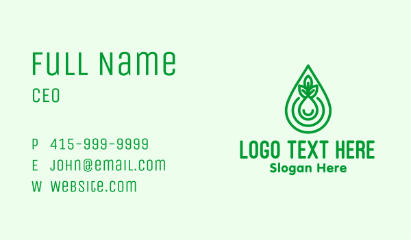 Natural Plant Extract Business Card Design Image Preview