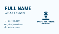 Blue Industrial Drill Business Card Image Preview