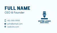 Blue Industrial Drill Business Card Image Preview