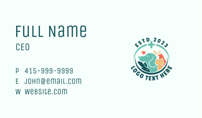 Animal Vet Grooming Business Card Image Preview
