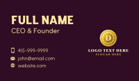 Gold Coin Letter Business Card Image Preview