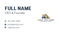 Excavator Mountain Construction Business Card Image Preview