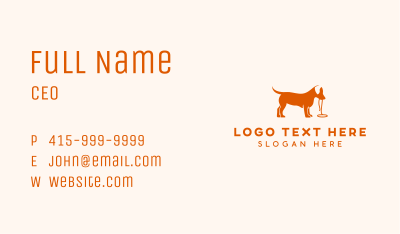 Orange Puppy Leash Business Card Image Preview