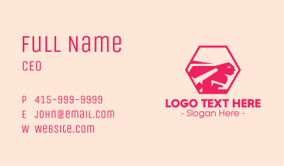 Modern Pink Rabbit Business Card Image Preview