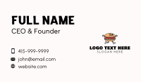 Happy Burger Character Business Card Design