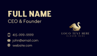 Gold Luxury Swan Business Card Image Preview