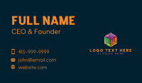 Cyber Tech Cube Business Card Design