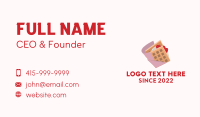 Strawberry Waffle Sandwich Business Card Preview