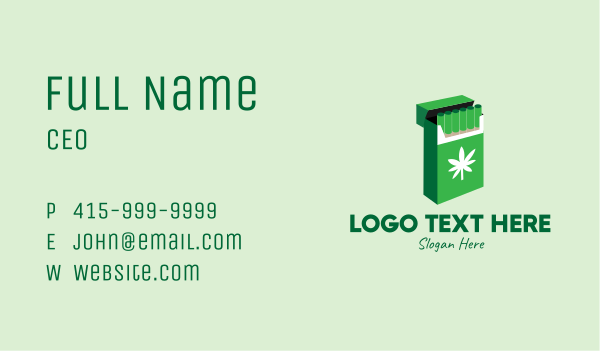 Weed Joint Pack Business Card Design Image Preview