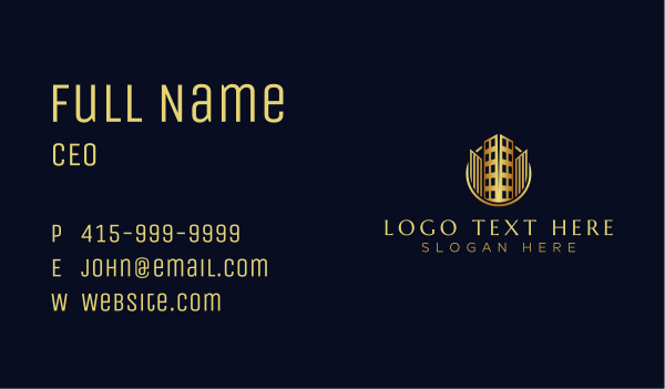 Luxury Building Realty Business Card Design Image Preview