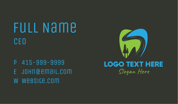 Pine Tree Tooth Business Card Design Image Preview