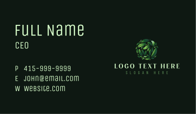 Organic Gardening Leaf Business Card Image Preview