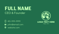 Green Ecology Leaves Business Card Design