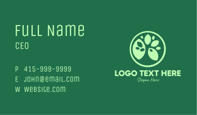 Green Ecology Leaves Business Card