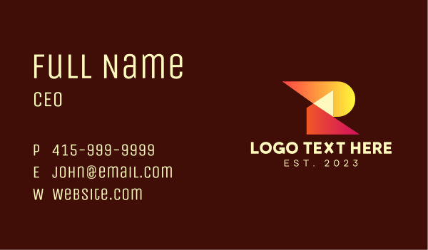 Creative Media Letter R Business Card Design Image Preview