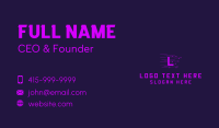 Purple Circuit Letter Business Card Image Preview