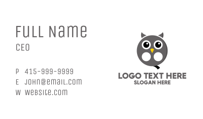 Owl Film Reel Business Card