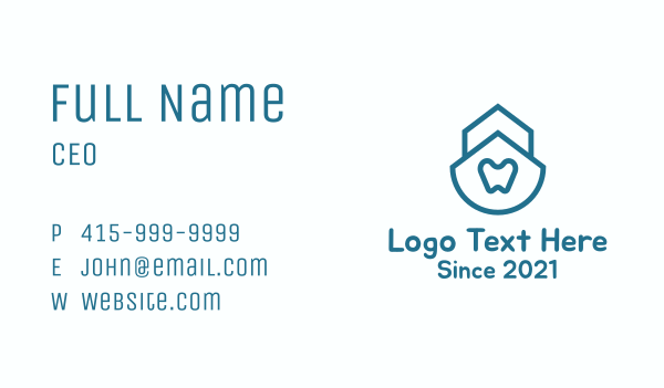 Simple Dental Clinic Business Card Design Image Preview