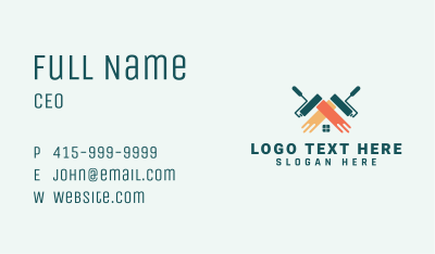 House Paint Roller Business Card Image Preview