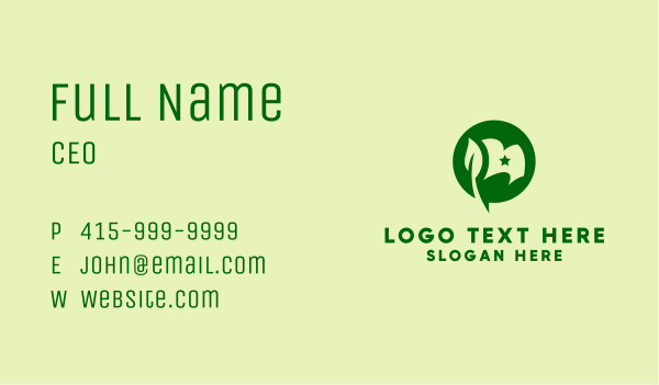 Eco Friendly Flag Business Card Design Image Preview
