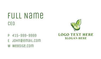 Organic Leaf Gardening Business Card Image Preview